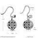 Wholesale Fashion 925 Sterling Silver round dangle earring delicate heart flower Zircon Earrings For Women Banquet fine gift TGSLE140 0 small