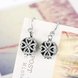 Wholesale Fashion 925 Sterling Silver round dangle earring delicate heart flower Zircon Earrings For Women Banquet fine gift TGSLE140 1 small