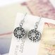 Wholesale Trendy 925 Sterling Silver round dangle earring delicate Zircon Earrings For Women Banquet fine gift TGSLE141 1 small