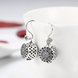Wholesale Trendy 925 Sterling Silver round dangle earring delicate Zircon Earrings For Women Banquet fine gift TGSLE141 3 small