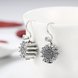 Wholesale Charming white Zircon Sun Flower Stud Earrings For Women Luxury Jewelry Vintage Fashion 925 Sterling Silver Color Earrings TGSLE142 3 small