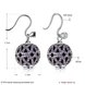 Wholesale Popular 925 Sterling Silver round ball dangle earring purple hollow out zircon Earrings For Women Banquet fine gift TGSLE144 0 small