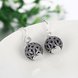 Wholesale Popular 925 Sterling Silver round ball dangle earring purple hollow out zircon Earrings For Women Banquet fine gift TGSLE144 2 small