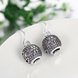 Wholesale Popular 925 Sterling Silver round ball dangle earring purple hollow out zircon Earrings For Women Banquet fine gift TGSLE145 2 small