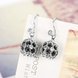 Wholesale Popular 925 Sterling Silver round ball dangle earring hollow out zircon Earrings For Women Banquet fine gift TGSLE146 1 small