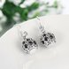 Wholesale Popular 925 Sterling Silver round ball dangle earring hollow out zircon Earrings For Women Banquet fine gift TGSLE146 2 small