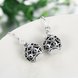 Wholesale Popular 925 Sterling Silver round ball dangle earring delicate hollow out zircon Earrings For Women Banquet fine gift TGSLE147 2 small