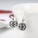 Wholesale Popular 925 Sterling Silver round ball dangle earring delicate hollow out zircon Earrings For Women Banquet fine gift TGSLE147 3 small