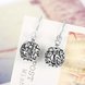Wholesale Popular 925 Sterling Silver round ball dangle earring hollow out zircon Earrings For Women Banquet fine gift TGSLE148 1 small