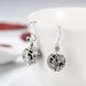 Wholesale Popular 925 Sterling Silver round ball dangle earring high quality flower hollow out zircon Earrings For Women Banquet fine gift TGSLE149 3 small