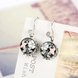 Wholesale Popular 925 Sterling Silver round ball dangle earring delicate butterfly zircon Earrings For Women Banquet fine gift TGSLE151 1 small