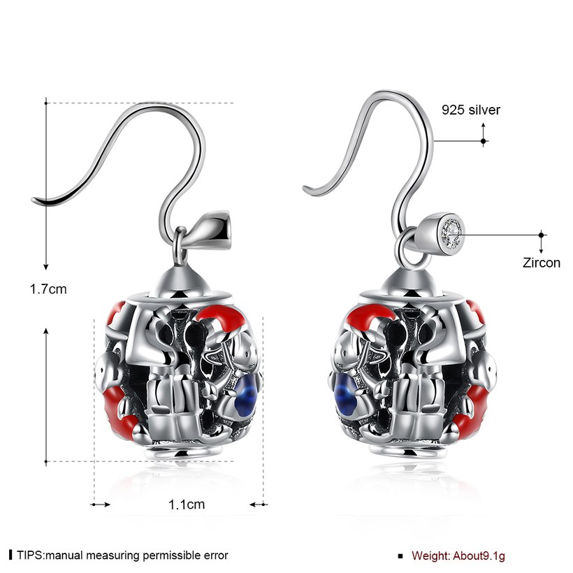 Wholesale Creative 925 Sterling Silver round ball dangle earring high quality Earrings For Women Banquet fine gift TGSLE152 0