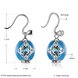 Wholesale Bohemian style popular 925 Sterling Silver round ball dangle earring blue Earrings For Women Banquet fine gift TGSLE153 0 small