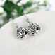Wholesale Popular 925 Sterling Silver round ball dangle earring delicate hollow out leaf Earrings For Women Banquet fine gift TGSLE154 2 small
