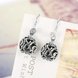Wholesale Popular 925 Sterling Silver round ball dangle earring vintage heart Earrings For Women Banquet fine gift TGSLE155 1 small