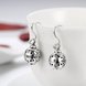 Wholesale Popular 925 Sterling Silver round ball dangle earring vintage flower Earrings For Women Banquet fine gift TGSLE157 3 small