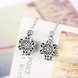 Wholesale Fashion 925 Sterling Silver flower dangle earring vintage hollow out Earrings For Women Banquet fine gift TGSLE159 1 small