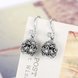 Wholesale Fashion 925 Sterling Silver round ball dangle earring vintage hollow out flowere Earrings For Women Banquet fine gift TGSLE161 1 small