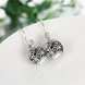 Wholesale Fashion 925 Sterling Silver round ball dangle earring vintage hollow out flowere Earrings For Women Banquet fine gift TGSLE161 2 small