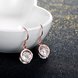 Wholesale Trendy Classic Round Zircon Drop Earrings Vintage Party Dangle Earrings For Women Elegant rose gold Color Bride Wedding Earrings TGSLE190 2 small