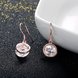 Wholesale Trendy Classic Round Zircon Drop Earrings Vintage Party Dangle Earrings For Women Elegant rose gold Color Bride Wedding Earrings TGSLE190 3 small