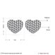 Wholesale jewelry China Girls Cute Heart Stud Earrings White Gold Filled Brilliant White Zircon Austrian Crystal earrings TGSLE202 0 small