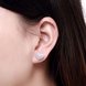 Wholesale jewelry China Girls Cute Heart Stud Earrings White Gold Filled Brilliant White Zircon Austrian Crystal earrings TGSLE202 4 small