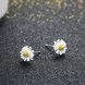 Wholesale New Fashion Sterling Earrings Female Daisy Chrysanthemum Earrings Korean Fresh Sun Flower Jewelry New Product Launch TGSLE206 2 small