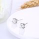 Wholesale Trendy AAA Zircon Crystal Round Small Stud Earrings Wedding 925 Sterling Silver Earring for Women Girls Fashion Jewelry Gift TGSLE003 0 small