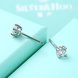 Wholesale Simple Fashion AAA Zircon Crystal Round Small Stud Earrings Wedding 925 Sterling Silver Earring for Women Girls Jewelry Gift TGSLE007 4 small