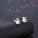 Wholesale Fashion romantic 925 Sterling Silver Stud Earrings High Quality Woman Fashion Jewelry cute shiny Zircon Hot Sale Earrings TGSLE010 1 small