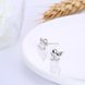 Wholesale Fashion romantic 925 Sterling Silver Stud Earrings High Quality Woman Fashion Jewelry cute shiny Zircon Hot Sale Earrings TGSLE010 3 small