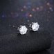 Wholesale Simple Fashion AAA Zircon Crystal Round Small Stud Earrings Wedding 925 Sterling Silver Earring for Women Girls Jewelry Gift TGSLE014 1 small
