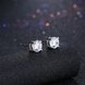Wholesale Simple Fashion AAA Zircon Crystal Round Small Stud Earrings Wedding 925 Sterling Silver Earring for Women Girls Jewelry Gift TGSLE016 1 small