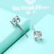 Wholesale Simple Fashion AAA Zircon Crystal Round Small Stud Earrings Wedding 925 Sterling Silver Earring for Women Girls Jewelry Gift TGSLE016 4 small