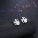 Wholesale Hot wholesale jewelry Fashion romantic 925 Sterling Silver Stud Earrings High Quality Woman Jewelry cute shiny Zircon Earrings TGSLE018 1 small