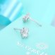 Wholesale Hot wholesale jewelry Fashion romantic 925 Sterling Silver Stud Earrings High Quality Woman Jewelry cute shiny Zircon Earrings TGSLE018 2 small