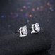 Wholesale Fashion romantic 925 Sterling Silver Stud Earrings High Quality Woman Fashion Jewelry cute shiny Zircon Hot Sale Earrings TGSLE020 1 small