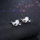 Wholesale Delicate unique Small Stud Earrings Real 925 Sterling Silver Earrings Trendy Crystal Stone Wedding Earrings For Women TGSLE022 1 small