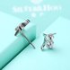 Wholesale Delicate unique Small Stud Earrings Real 925 Sterling Silver Earrings Trendy Crystal Stone Wedding Earrings For Women TGSLE022 4 small