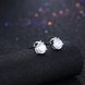 Wholesale Hot wholesale jewelry Fashion romantic 925 Sterling Silver Stud Earrings High Quality Woman Jewelry cute shiny Zircon Earrings TGSLE024 1 small