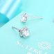 Wholesale Hot wholesale jewelry Fashion romantic 925 Sterling Silver Stud Earrings High Quality Woman Jewelry cute shiny Zircon Earrings TGSLE024 2 small