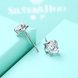 Wholesale Hot wholesale jewelry Fashion romantic 925 Sterling Silver Stud Earrings High Quality Woman Jewelry cute shiny Zircon Earrings TGSLE024 4 small