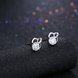 Wholesale Hot wholesale jewelry Fashion romantic 925 Sterling Silver Stud Earrings High Quality Woman Jewelry cute shiny Zircon Earrings TGSLE030 1 small