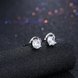 Wholesale Fashion romantic 925 Sterling Silver Stud Earrings High Quality Woman Fashion Jewelry cute shiny Zircon Hot Sale Earrings TGSLE032 1 small