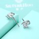 Wholesale Fashion romantic 925 Sterling Silver Stud Earrings High Quality Woman Fashion Jewelry cute shiny Zircon Hot Sale Earrings TGSLE032 4 small