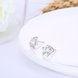Wholesale China fashion jewelry unique 925 Sterling Silver Earrings High Quality for Woman cute little fish shiny Zircon Hot Sale Earrings TGSLE034 3 small