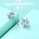 Wholesale China fashion jewelry unique 925 Sterling Silver Earrings High Quality for Woman cute little fish shiny Zircon Hot Sale Earrings TGSLE034 4 small