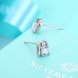 Wholesale Hot wholesale jewelry new style romantic 925 Sterling Silver Stud Earrings High Quality Woman Jewelry cute shiny Zircon Earrings TGSLE042 2 small