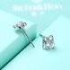 Wholesale Hot wholesale jewelry new style romantic 925 Sterling Silver Stud Earrings High Quality Woman Jewelry cute shiny Zircon Earrings TGSLE042 4 small